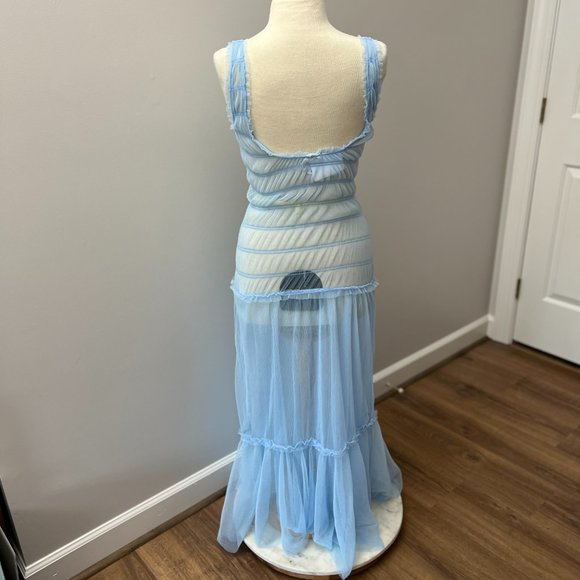 NEW Free People Smock About it Tulle Slip in Blue Sz XS - Picture 7 of 14